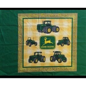 10 John Deere "Nothing Runs Like a Deere" fabric panel, 17x22